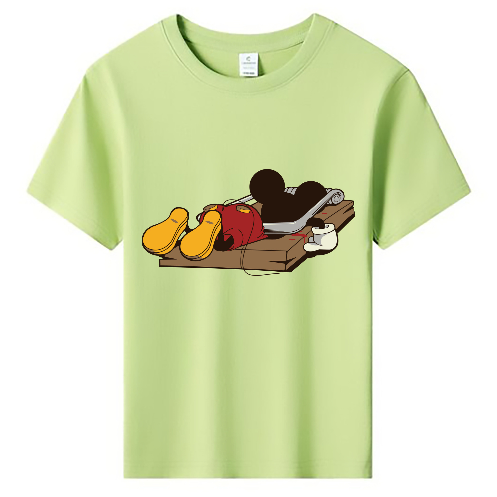 ミッキーマウス Mickey Mouse 綿100％キッズTシャツ（フロントプリント）